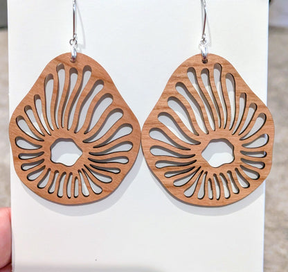 Laser Cut Cherry Wood Dangles