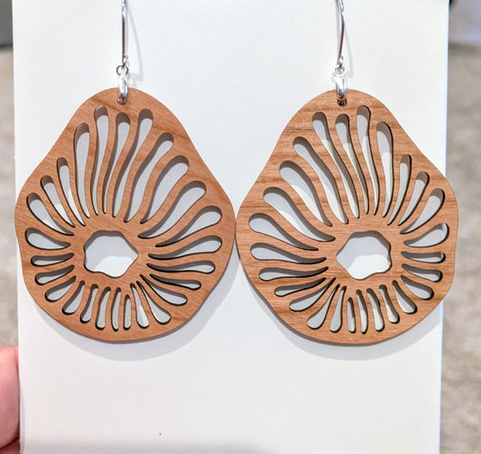 Laser Cut Cherry Wood Dangles