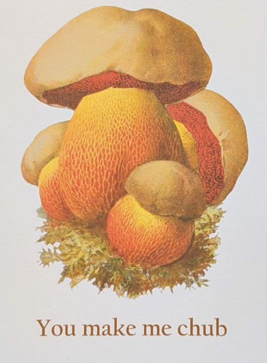 You Make Me Chub Mushroom Greeting Card Suggestive