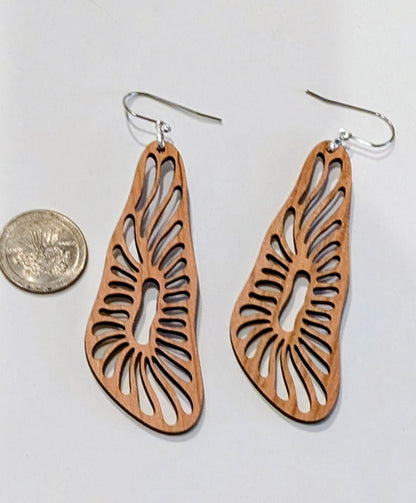 Laser Cut Cherry Wood Dangles Style 5