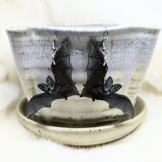 Traditional Bat Earrings Double Sided