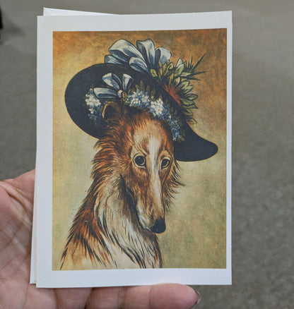 Fancy Dog Card Greeting Card