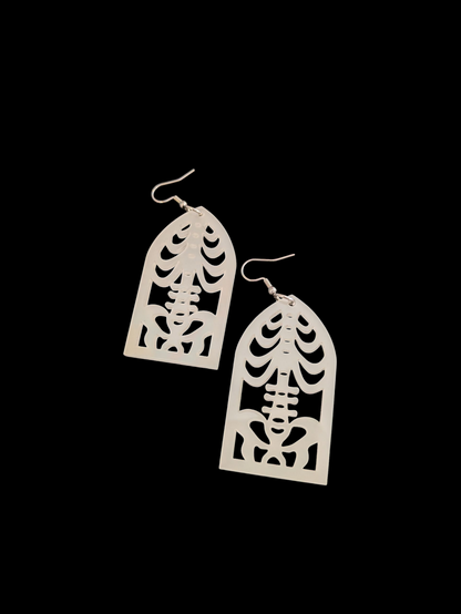 Glow in the Dark Ribs Halloween Earrings Acrylic Layered